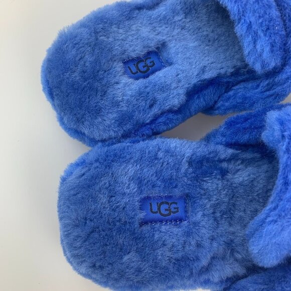 NIB Ugg Men Fluff It Slippers Size US 9 Blue - Picture 5 of 11